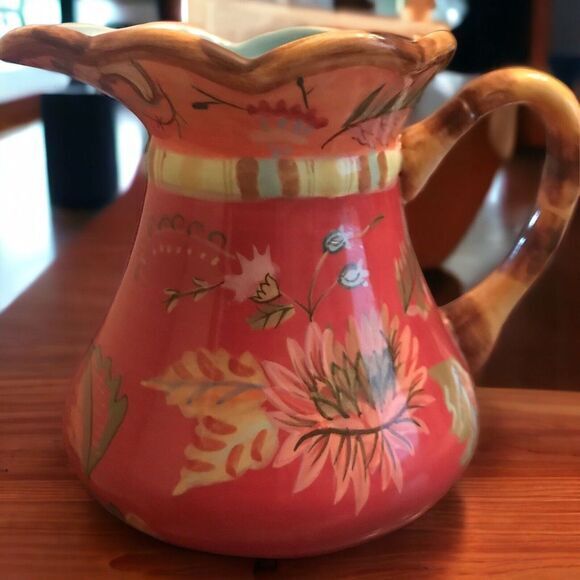 Tracy Porter The Artesian Road Collection Multi Colored Hand Painted 5" Creamer - Picture 2 of 4
